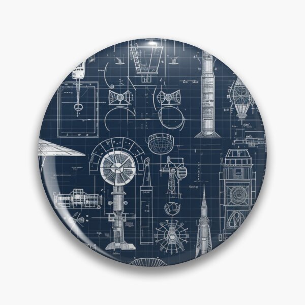 Item preview, Inventive Genius - Blueprint Minimalism Square Edition designed and sold by kaliguy17.