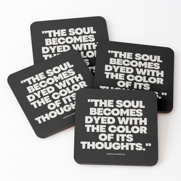 Item preview, "The soul becomes dyed with the color of its thoughts." - Marcus Aurelius Inspirational Quote designed and sold by Bananobanini.