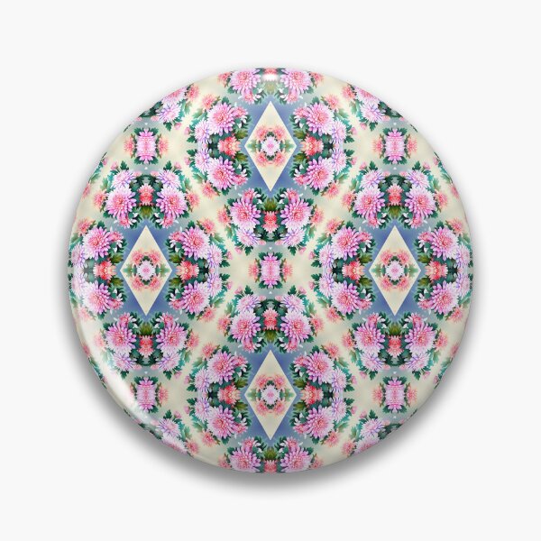 Item preview, Painting of Pink and Orange Chrysanthemum Flowers Seamless Pattern designed and sold by Petalandfur.