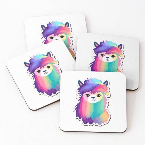 Item preview, Cute Rainbow Alpaca | Simple Gift with a Rainbow Llama designed and sold by PakoArtStudio.