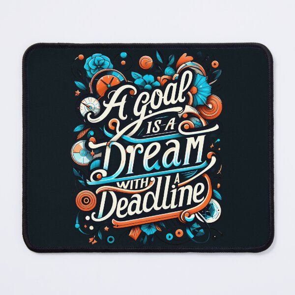 Item preview, A goal is a dream with a deadline, typography designed and sold by maxmaj.