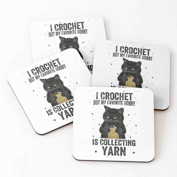 Item preview, I Crochet But My Favorite Hobby Is Collecting Yarn Funny Cat Vintage designed and sold by CORJIDOG-ART.