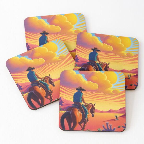 Item preview, Desert Heat with Cowboy Graphic Design designed and sold by Pawel Oska.