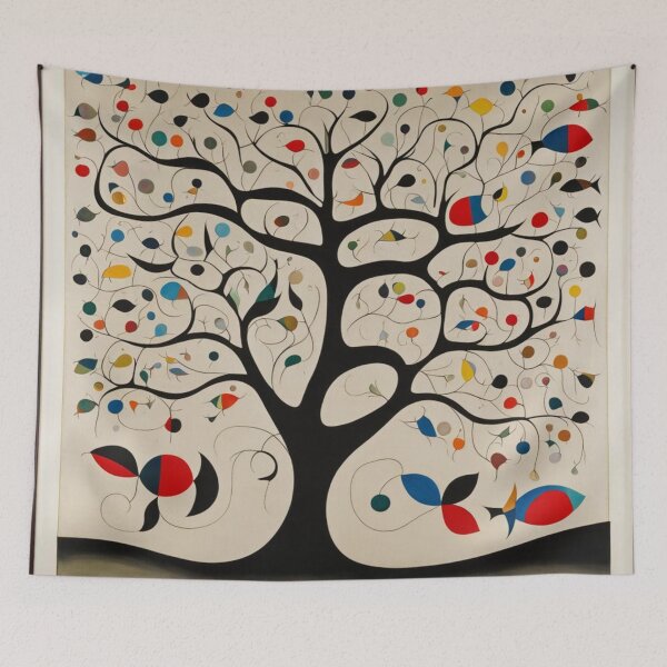 Item preview, The Life Tree: Sketch with Fish and Leaves designed and sold by Owl-o-the-wisp.