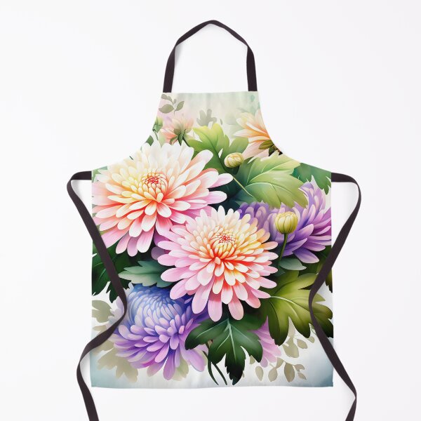 Item preview, Painting of Orange and Lilac Chrysanthemum Flowers designed and sold by Petalandfur.