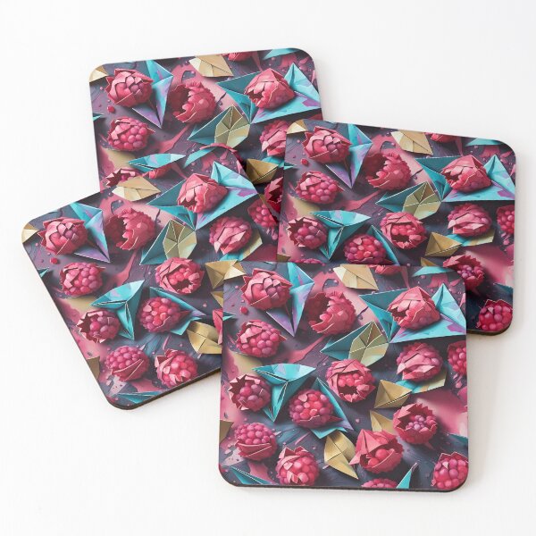 Item preview, Origami Raspberries Pattern designed and sold by ShaViArt.