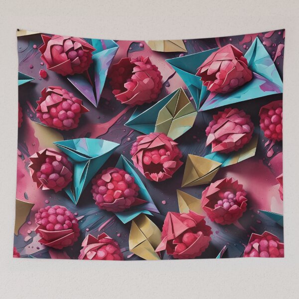 Item preview, Origami Raspberries Pattern designed and sold by ShaViArt.