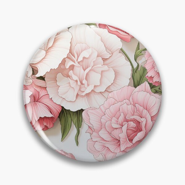 Item preview, Carnation Tile 021 - Ruffled Rainbows in Floral Clusters designed and sold by TheBrainArt.