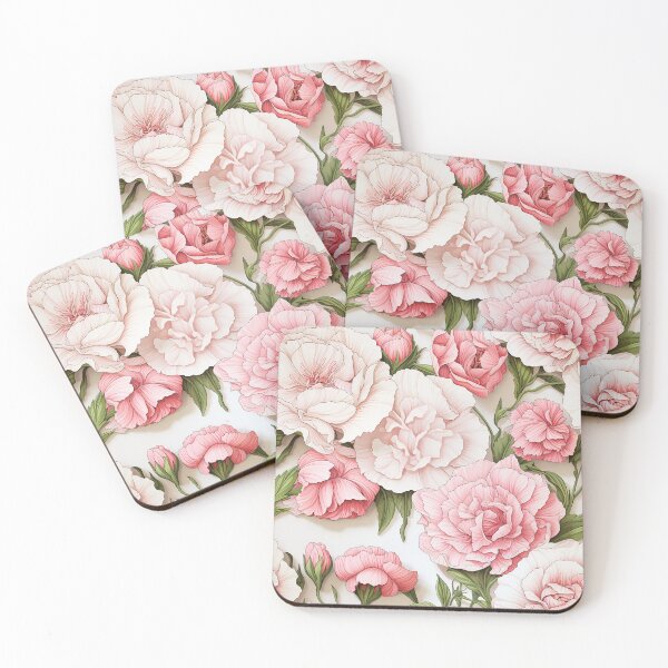 Item preview, Carnation Tile 021 - Ruffled Rainbows in Floral Clusters designed and sold by TheBrainArt.