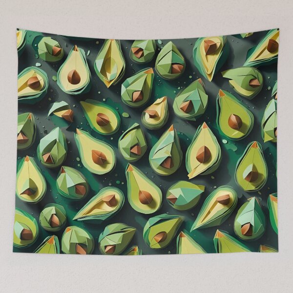 Item preview, Origami Avocado Pattern designed and sold by ShaViArt.