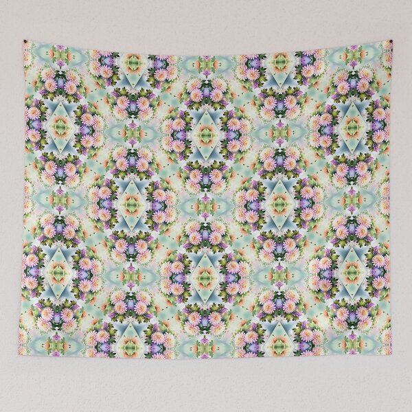 Item preview, Painting of Orange and Lilac Chrysanthemum Flowers Seamless Pattern designed and sold by Petalandfur.