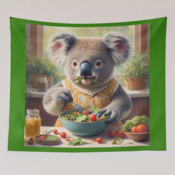 Item preview, Koala Eating Salad designed and sold by CrankyOldDude.