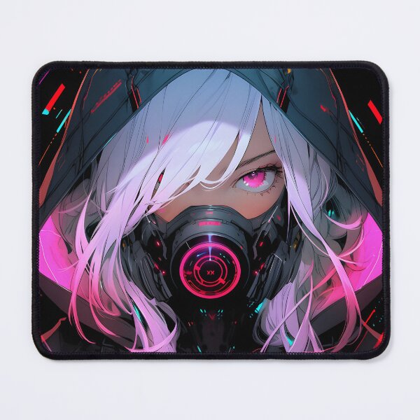 Item preview, Neon Survivor: The Anime Girl with a Gas Mask designed and sold by Hour-design.