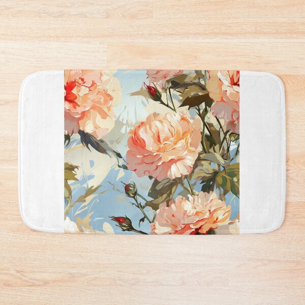 Item preview, Carnation Tile 022 - Ruffled Rainbows in Floral Clusters designed and sold by TheBrainArt.