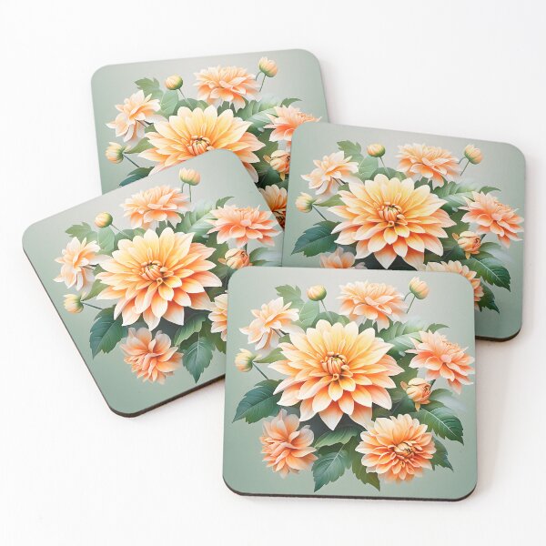 Item preview, Painting of Orange Dahlia Flowers designed and sold by Petalandfur.