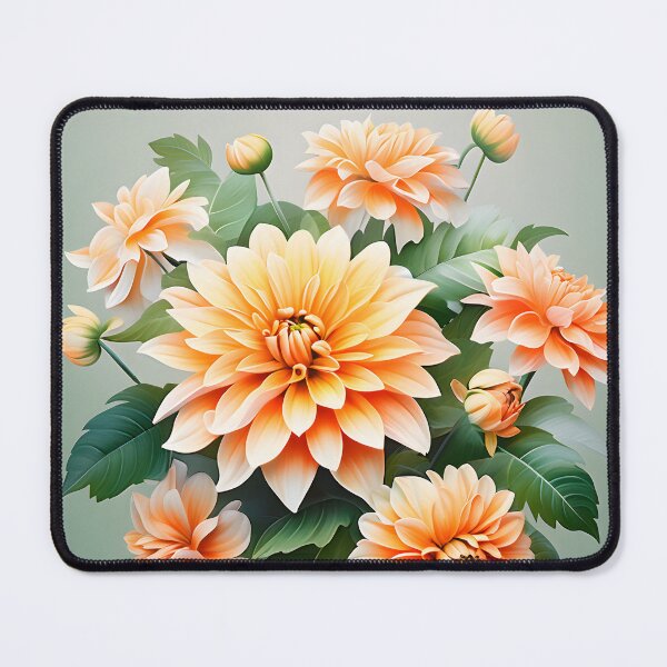 Item preview, Painting of Orange Dahlia Flowers designed and sold by Petalandfur.