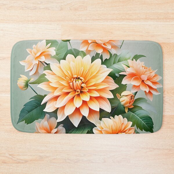Item preview, Painting of Orange Dahlia Flowers designed and sold by Petalandfur.