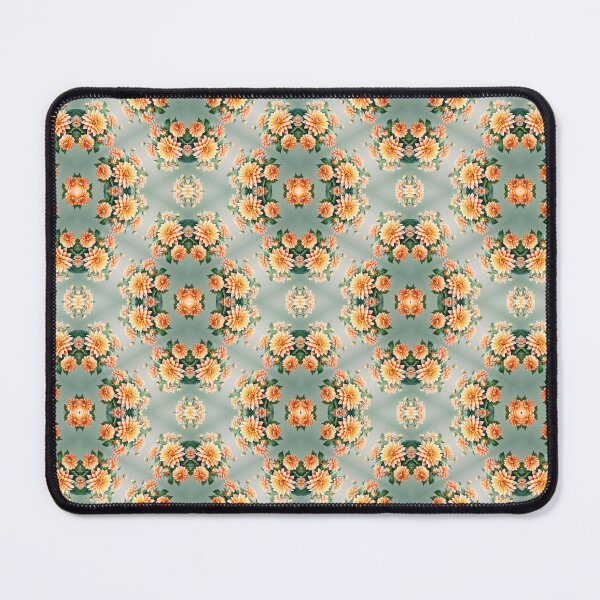 Item preview, Painting of Orange Dahlia Flowers Seamless Pattern designed and sold by Petalandfur.
