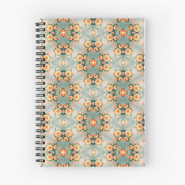 Item preview, Painting of Orange Dahlia Flowers Seamless Pattern designed and sold by Petalandfur.