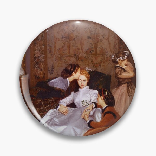 Item preview, The Reluctant Bride | The Hesitant Fiancée still life female portrait painting by Auguste Toulmouche designed and sold by Jéanpaul  Ferro.