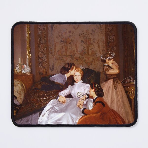 Item preview, The Reluctant Bride | The Hesitant Fiancée still life female portrait painting by Auguste Toulmouche designed and sold by Jéanpaul  Ferro.