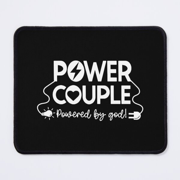 Item preview, Cool Power Couple Powered by God Christian Believer Lovers designed and sold by CORJIDOG-ART.