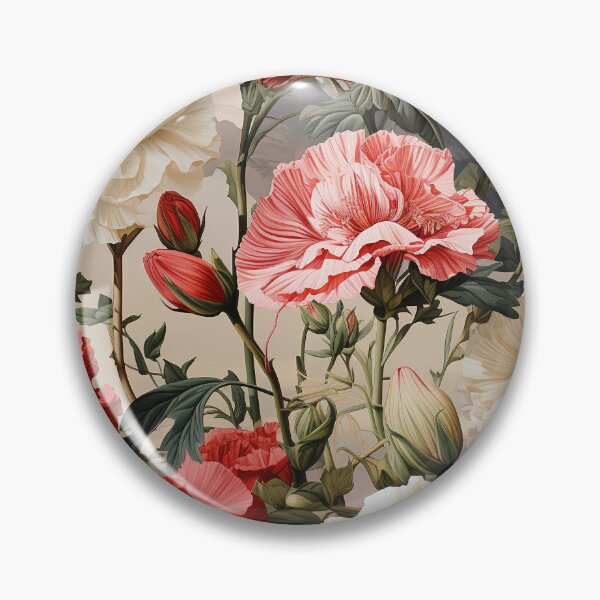 Item preview, Carnation Tile 023 - Ruffled Rainbows in Floral Clusters designed and sold by TheBrainArt.