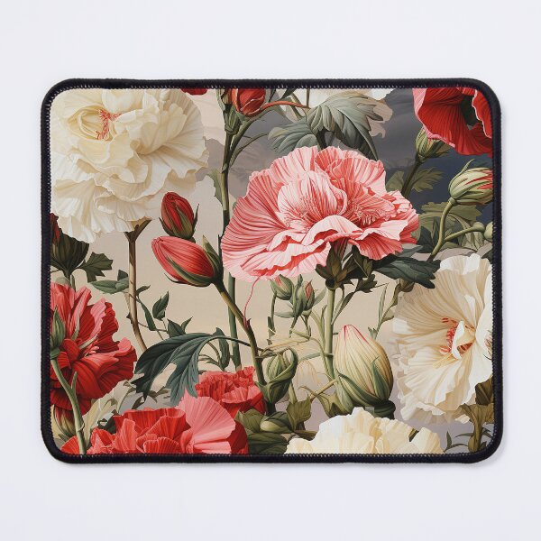 Item preview, Carnation Tile 023 - Ruffled Rainbows in Floral Clusters designed and sold by TheBrainArt.