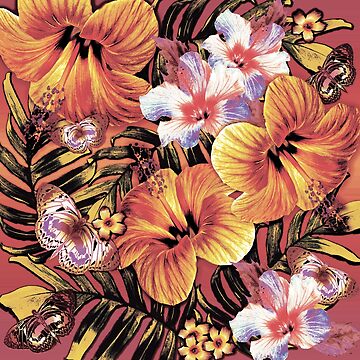 Artwork thumbnail, Orange Aloha by Nina May Designs