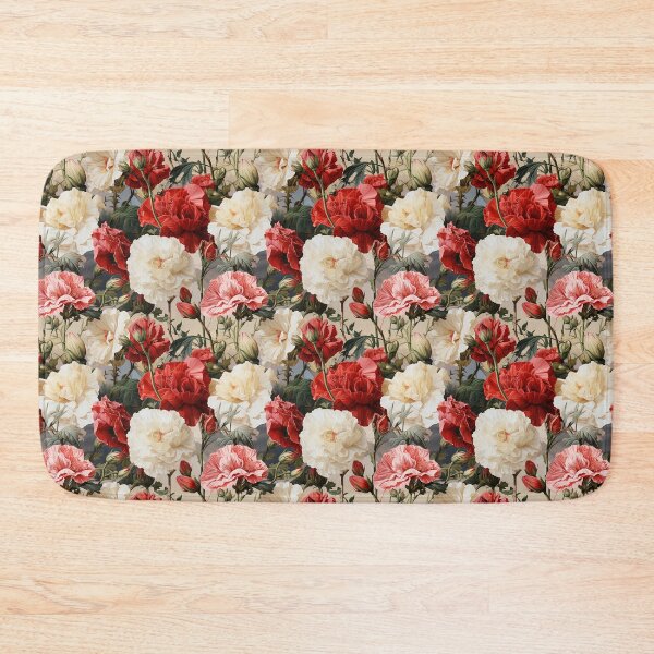 Item preview, Carnation Tile 023 - Ruffled Rainbows in Floral Clusters designed and sold by TheBrainArt.