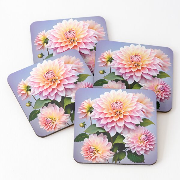 Item preview, Painting of Pink Dahlia Flowers designed and sold by Petalandfur.