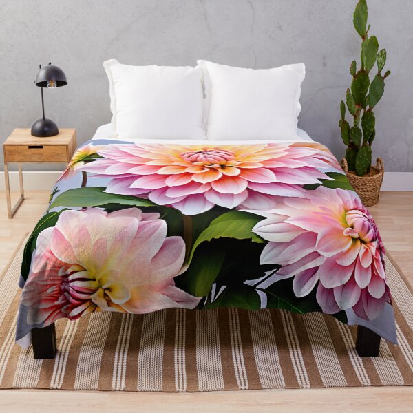 Item preview, Painting of Pink Dahlia Flowers designed and sold by Petalandfur.