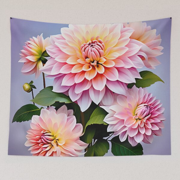 Item preview, Painting of Pink Dahlia Flowers designed and sold by Petalandfur.