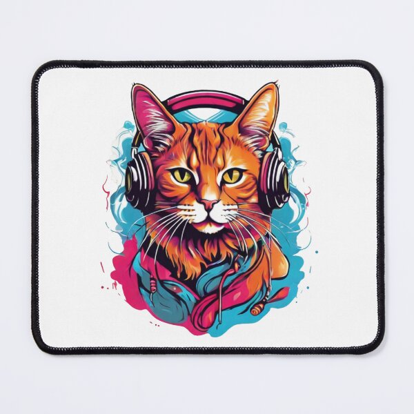 Item preview, Cat Wearing Headphones designed and sold by Krieghorn.