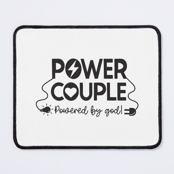 Item preview, Power Couple Powered by God Christian Believer Lovers designed and sold by CORJIDOG-ART.