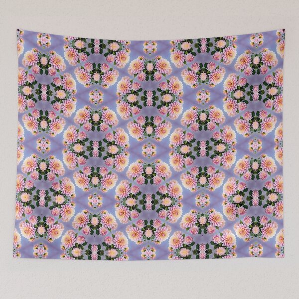 Item preview, Painting of Pink Dahlia Flowers Seamless Pattern designed and sold by Petalandfur.