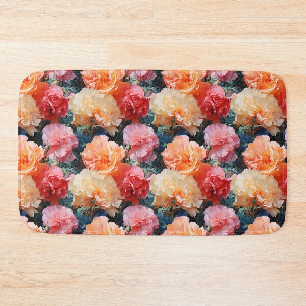 Item preview, Carnation Tile 024 - Ruffled Rainbows in Floral Clusters designed and sold by TheBrainArt.