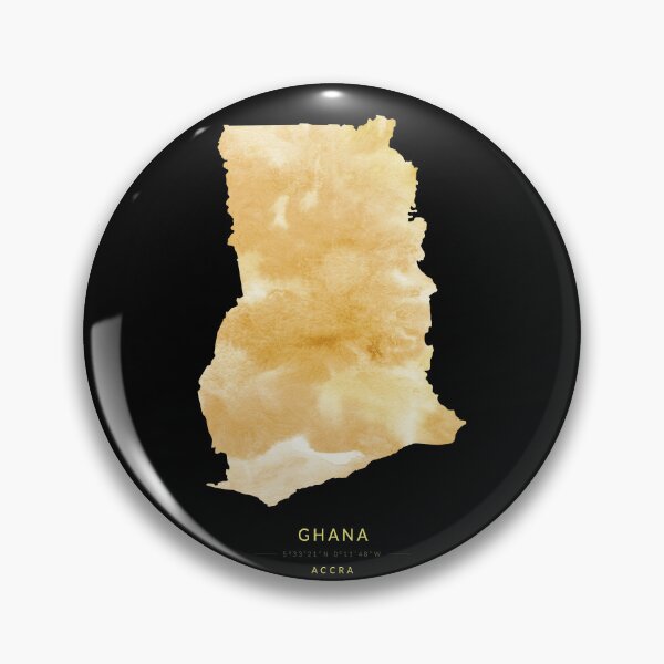 Item preview, Ghana map in gold color designed and sold by Jerhus.