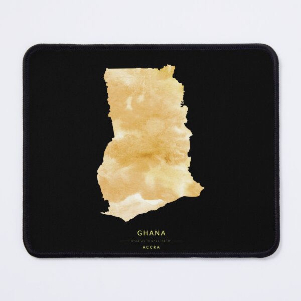 Item preview, Ghana map in gold color designed and sold by Jerhus.