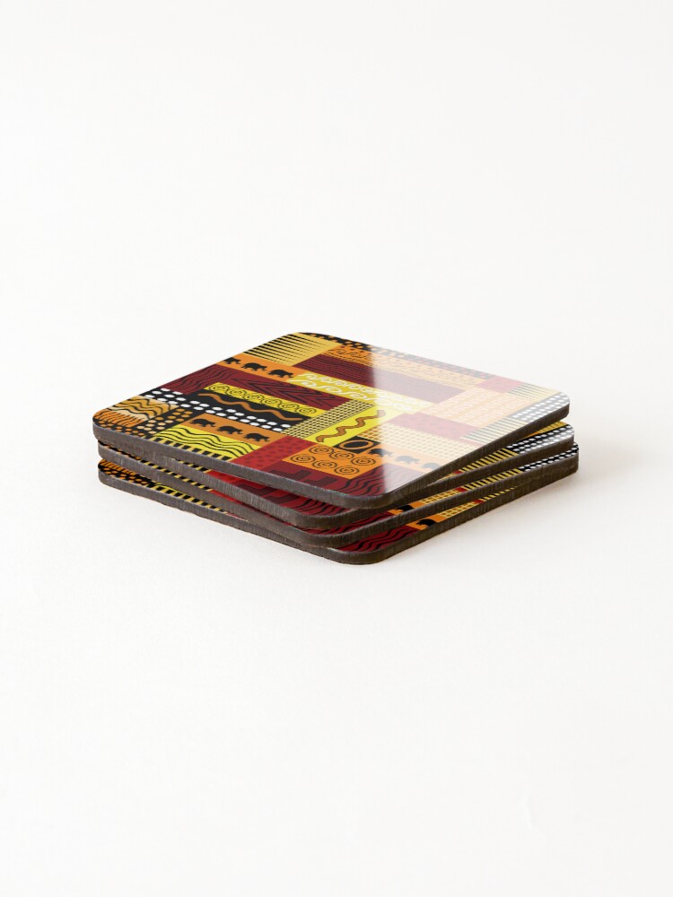 Thumbnail 4 of 5, Coasters (Set of 4), African Pattern designed and sold by Hitchen.