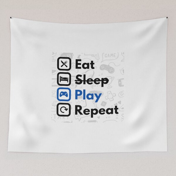 Item preview, Eat Sleep Play Repeat designed and sold by aipolohu.