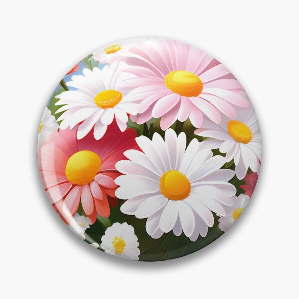 Item preview, Painting of White and Pink Daisy Flowers designed and sold by Petalandfur.