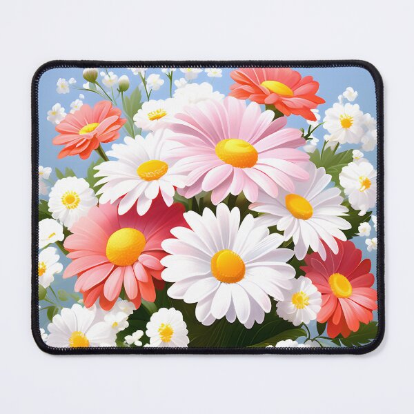 Item preview, Painting of White and Pink Daisy Flowers designed and sold by Petalandfur.