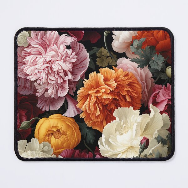 Item preview, Carnation Tile 025 - Ruffled Rainbows in Floral Clusters designed and sold by TheBrainArt.