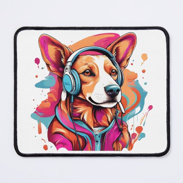 Item preview, DJ Dog Wearing Headphones designed and sold by Krieghorn.