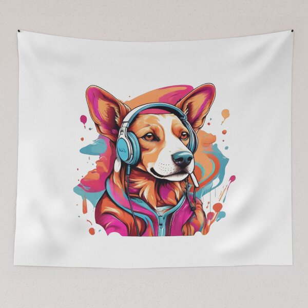 Item preview, DJ Dog Wearing Headphones designed and sold by Krieghorn.