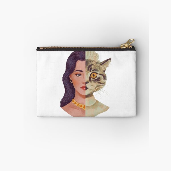 Item preview, Dual Portrait of half women and cat designed and sold by DEVINE-PIXELZ.
