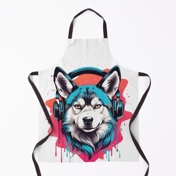 Item preview, DJ Dog Wearing Headphones, Husky Headphones designed and sold by Krieghorn.