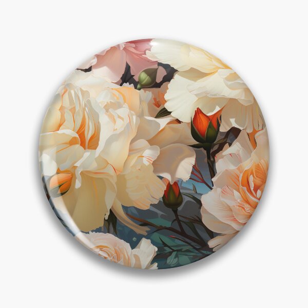 Item preview, Carnation Tile 027 - Ruffled Rainbows in Floral Clusters designed and sold by TheBrainArt.