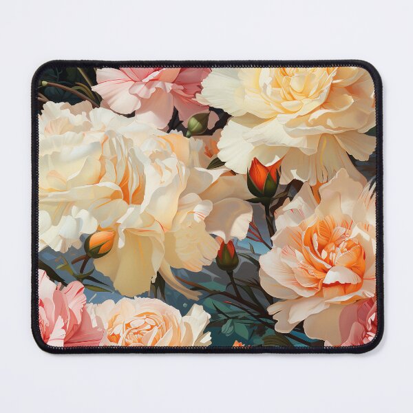 Item preview, Carnation Tile 027 - Ruffled Rainbows in Floral Clusters designed and sold by TheBrainArt.
